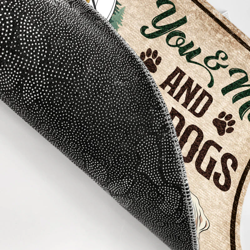 Husband Wife You And Me And The Dog - Gift For Camping Couples - Personalized Custom Doormat - Image 3