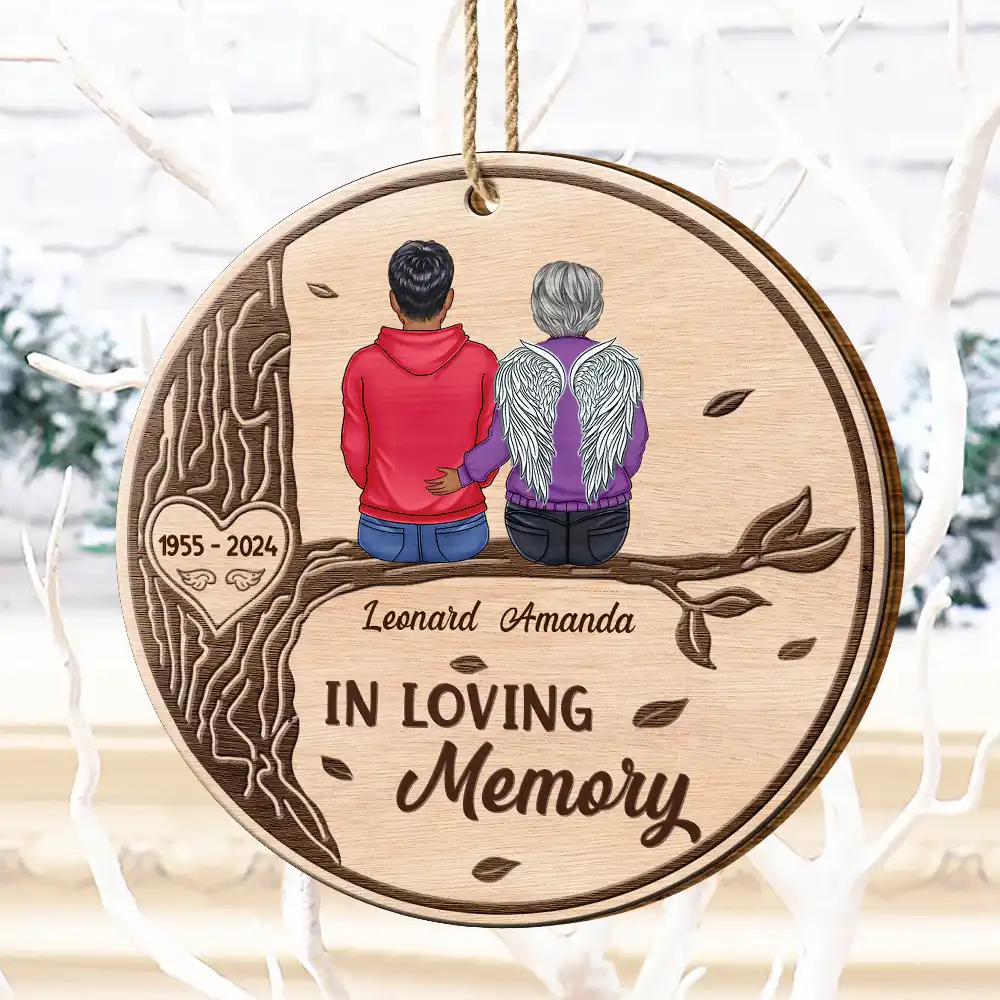 I Am Always With You Sitting On The Tree - Personalized Custom Shaped Wooden Ornament - Image 4
