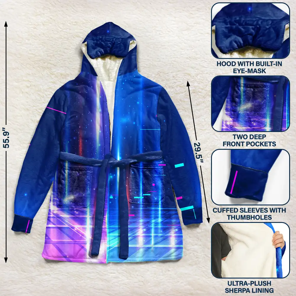 I Am Gaming Do Not Disturb 3D Effect Gamer - Personalized Hooded Robe - Image 3