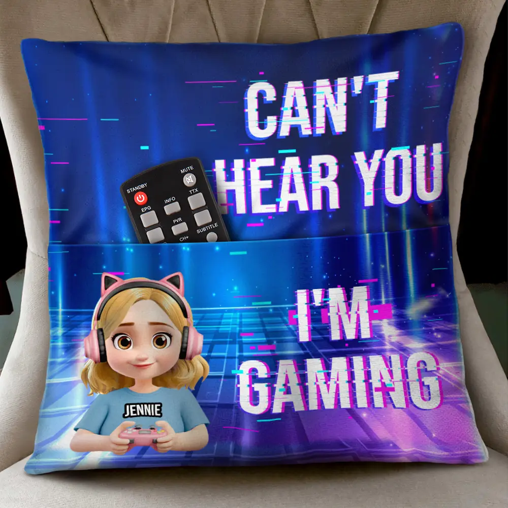 I Am Gaming Do Not Disturb 3D Effect Gamer - Personalized Pocket Pillow - Image 3
