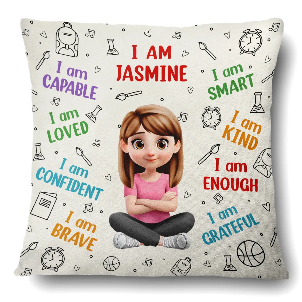 I Am Kind I Am Smart - Personalized Pillow