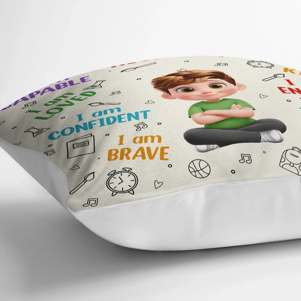 I Am Kind I Am Smart - Personalized Pillow - Image 3