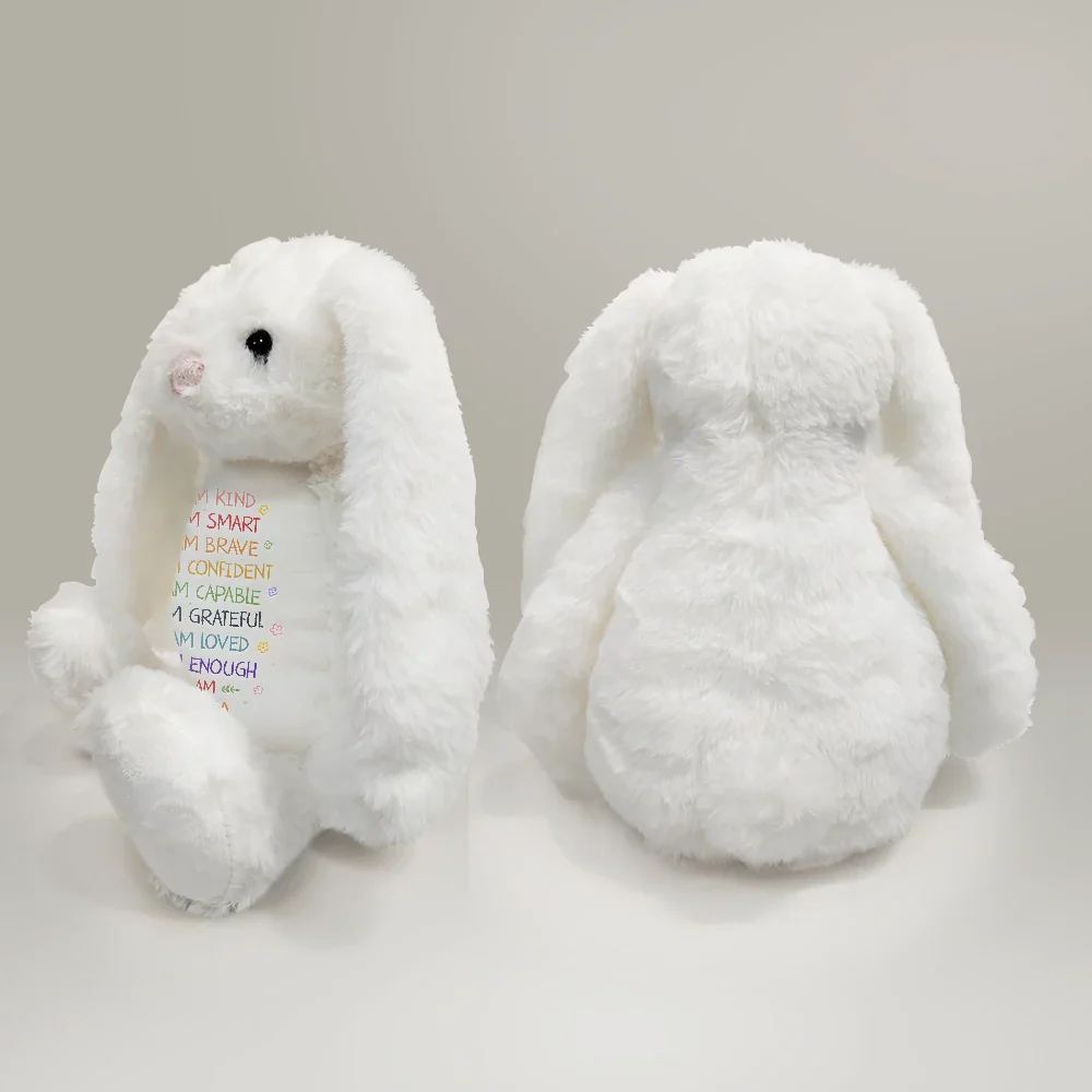 I Am Kind I Am Smart - Personalized Soft Toy Bunny - Image 4
