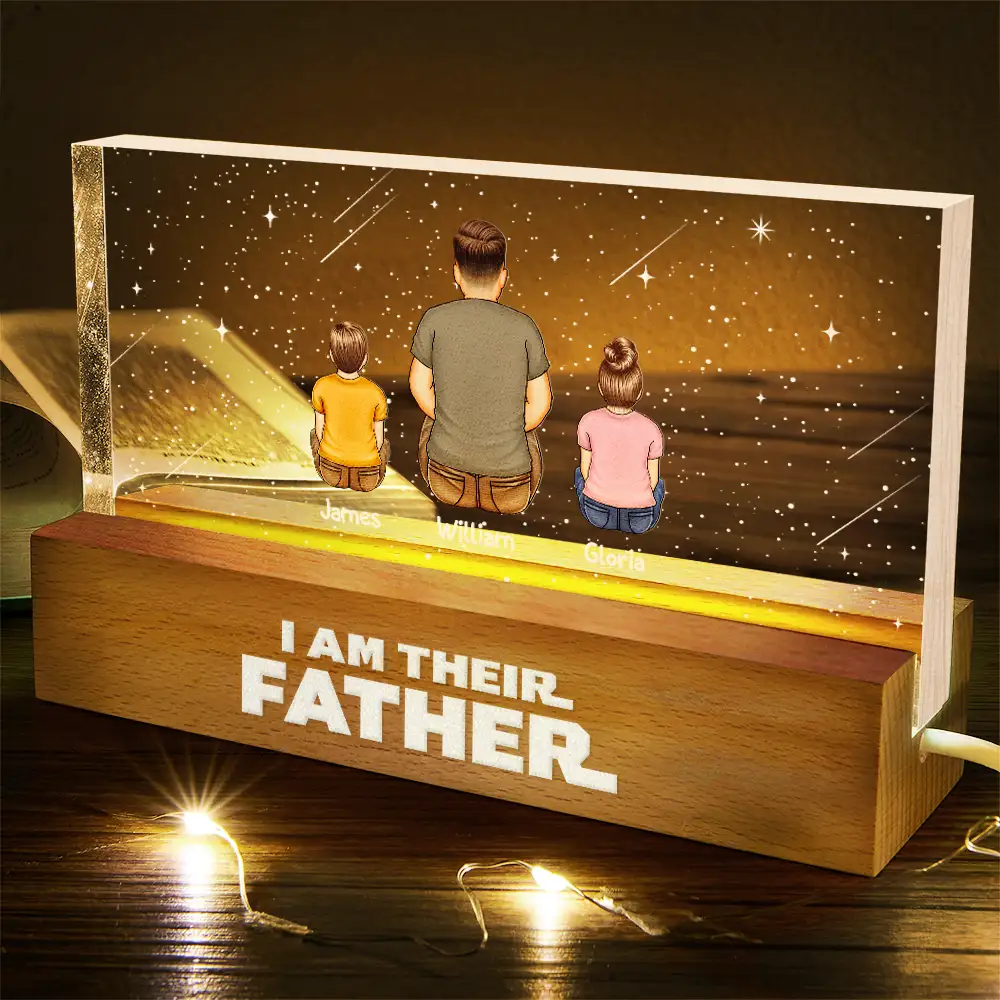 I Am Their Father - Personalized Rectangle LED Light - Image 5