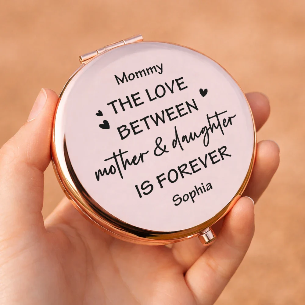 I Am Who I Am Today As A Reflection Of You - Personalized Compact Mirror - Image 5