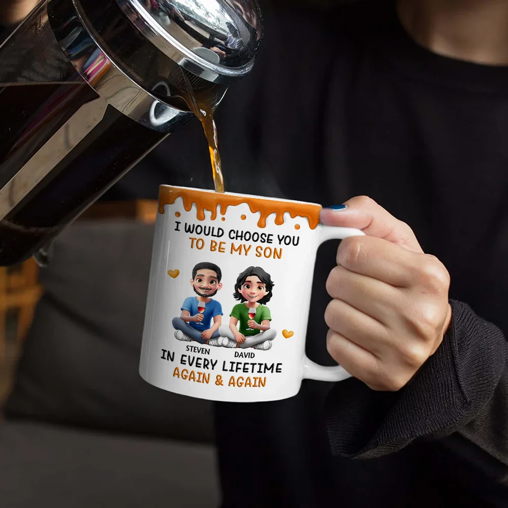 I Choose You In Every Lifetime - Personalized White Edge-to-Edge Mug - Image 4