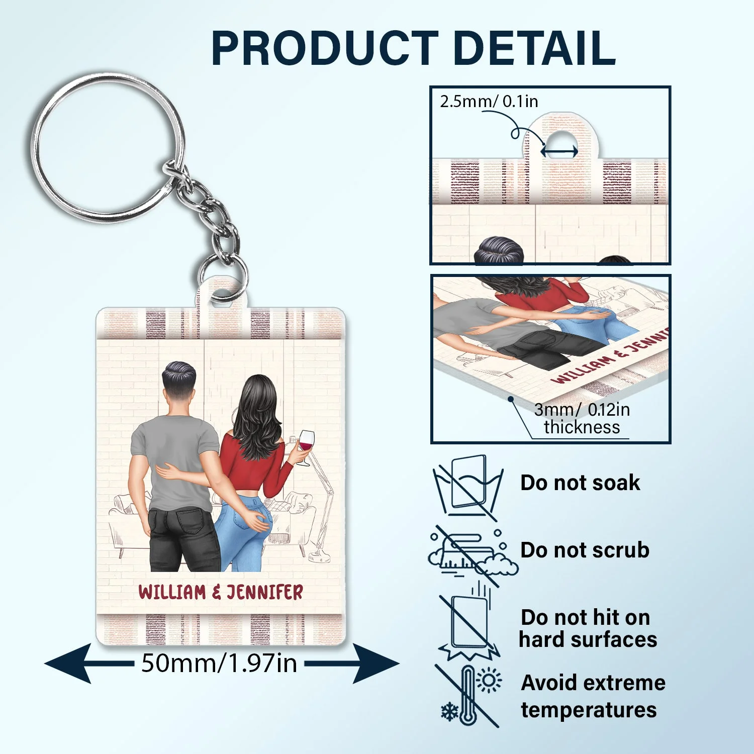 I Could Have Found You Sooner - Gift For Couples - Personalized Custom Acrylic Keychain - Image 5