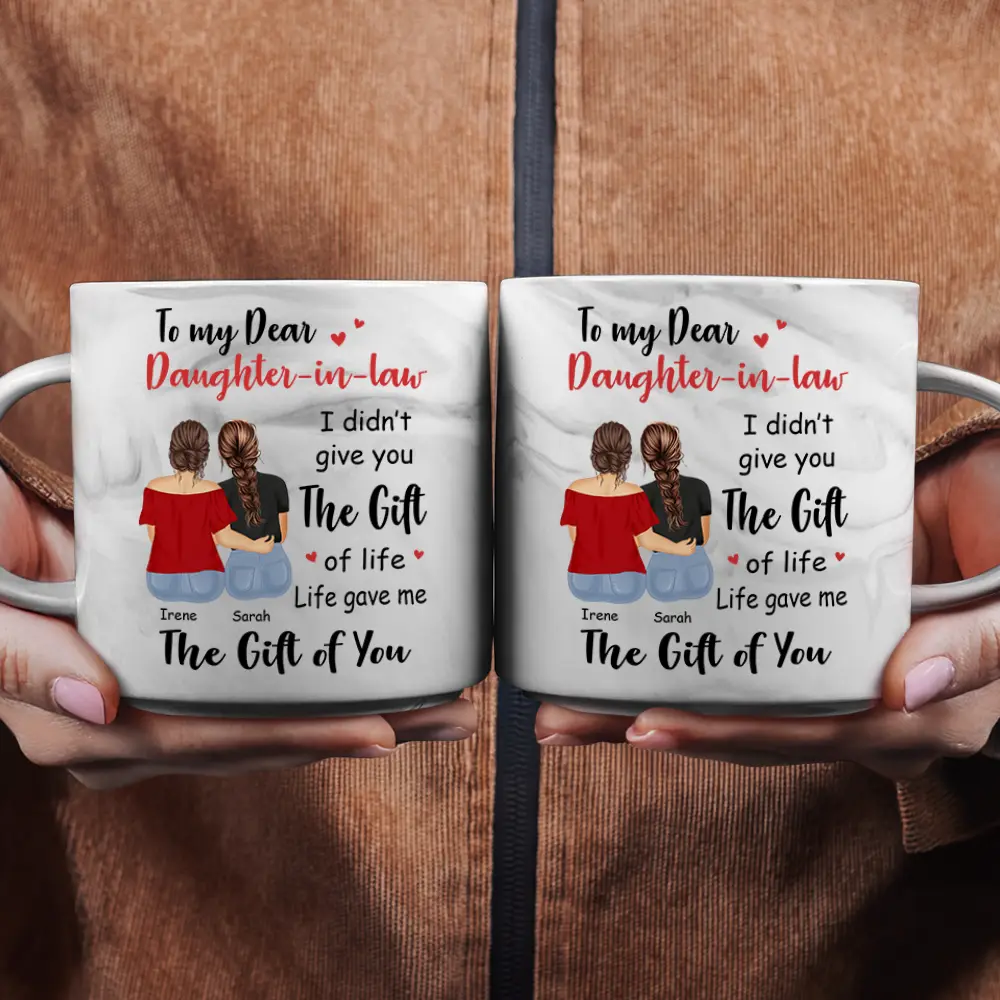 I Didn't Gift You The Gift - Personalized Marble Mug - Image 2