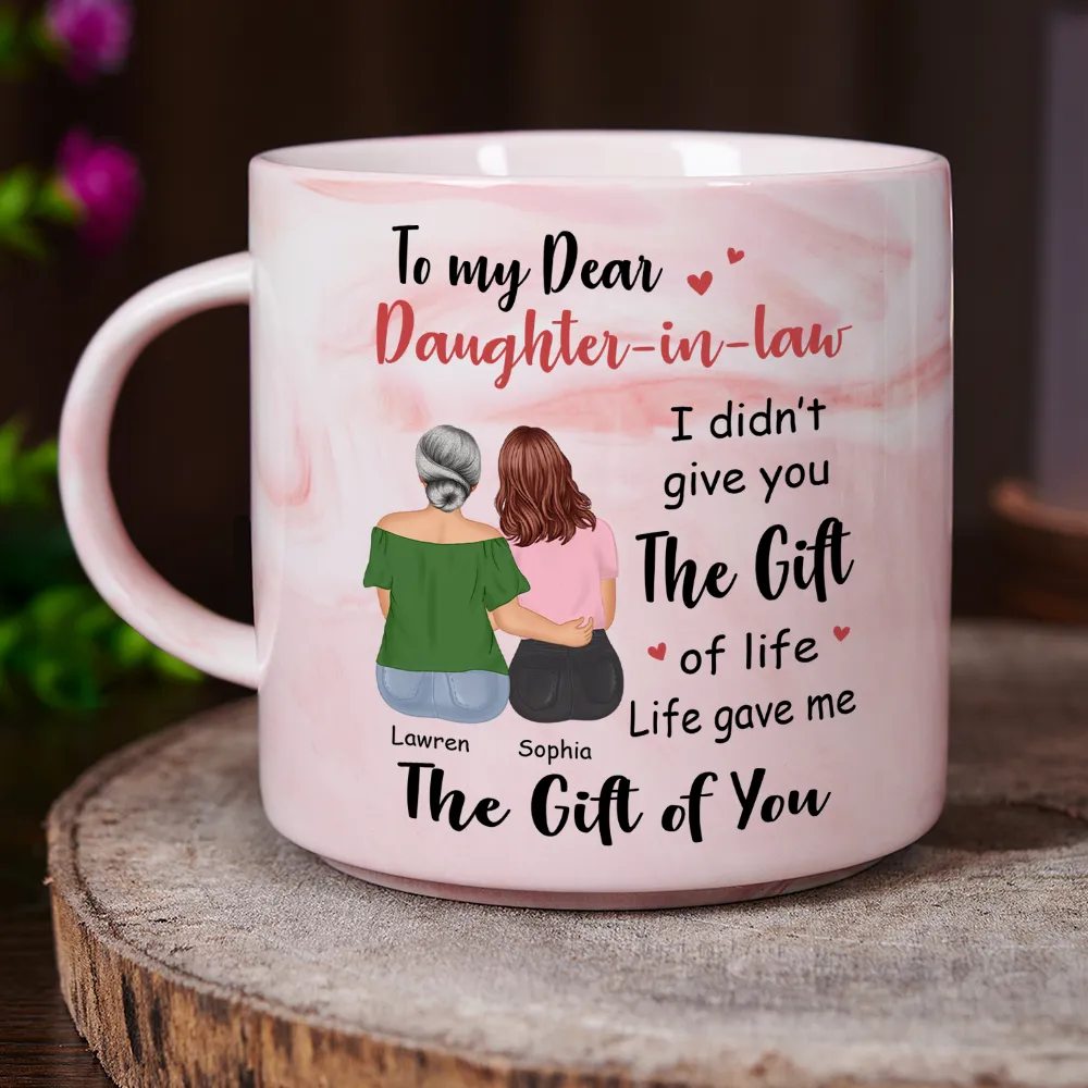 I Didn't Gift You The Gift - Personalized Marble Mug - Image 3