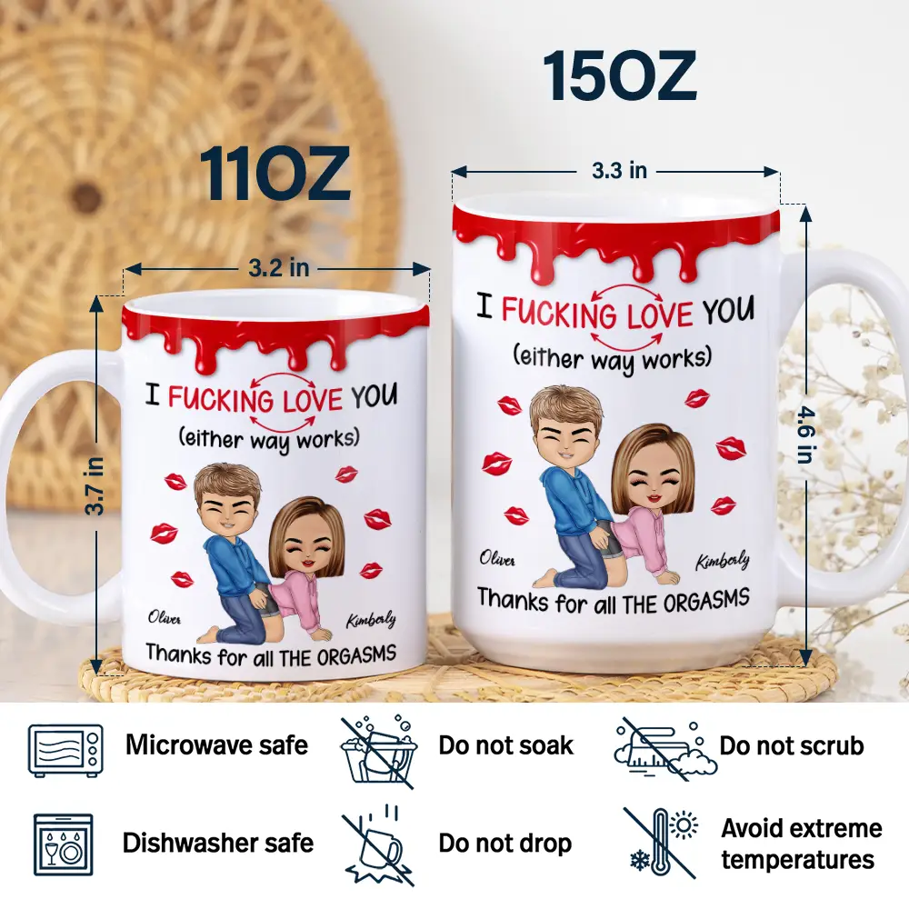 I F*cking Love You Either Way Works - Personalized White Edge-to-Edge Mug - Image 5