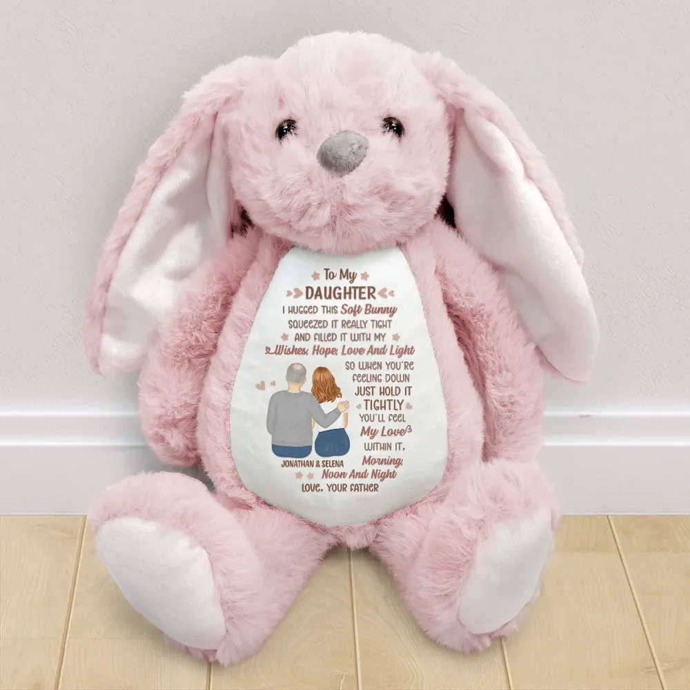 I Filled It With My Wishes Bestie Brother - Personalized Soft Toy Bunny - Image 2