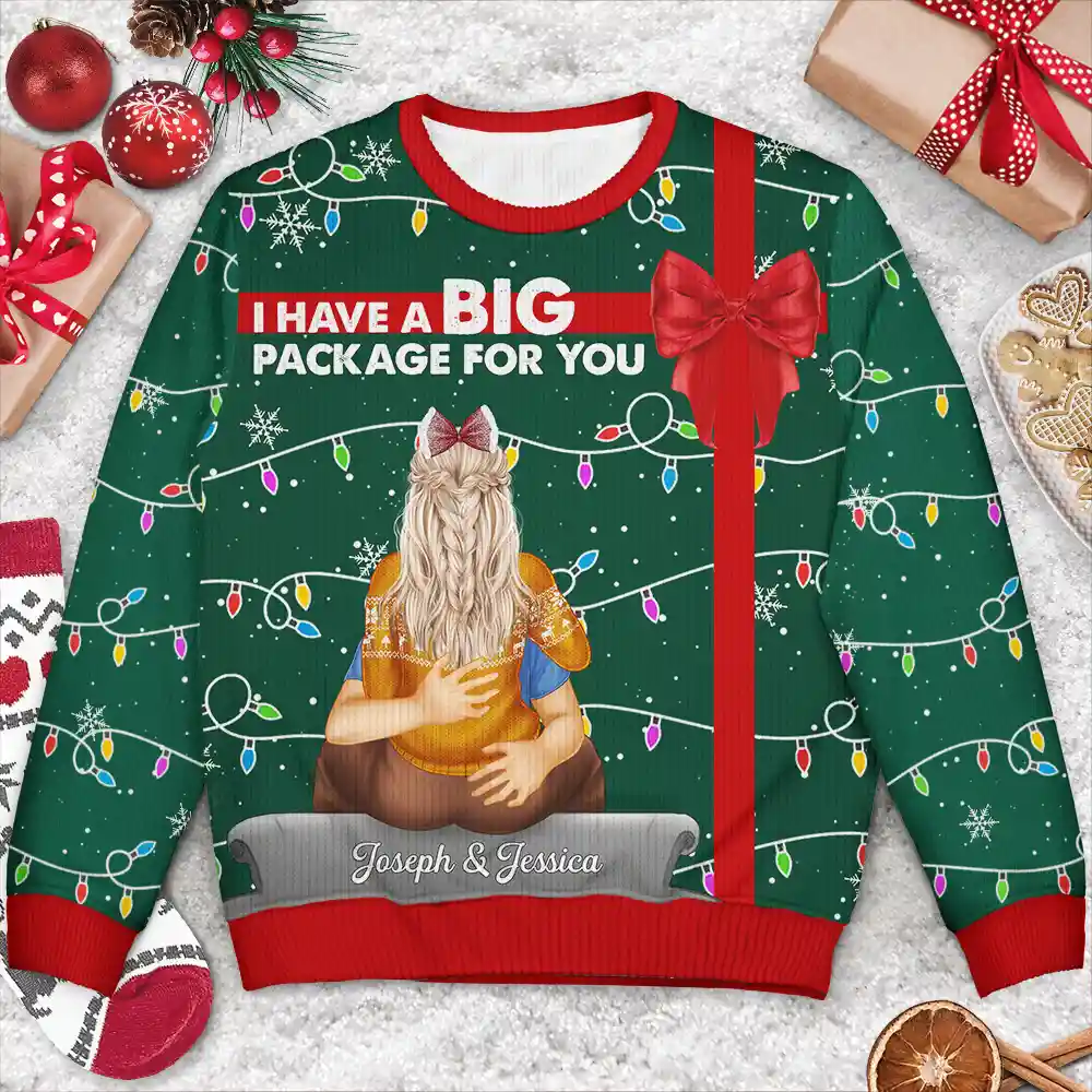 I Have A Big Package For You - Personalized Unisex Ugly Sweater - Image 3