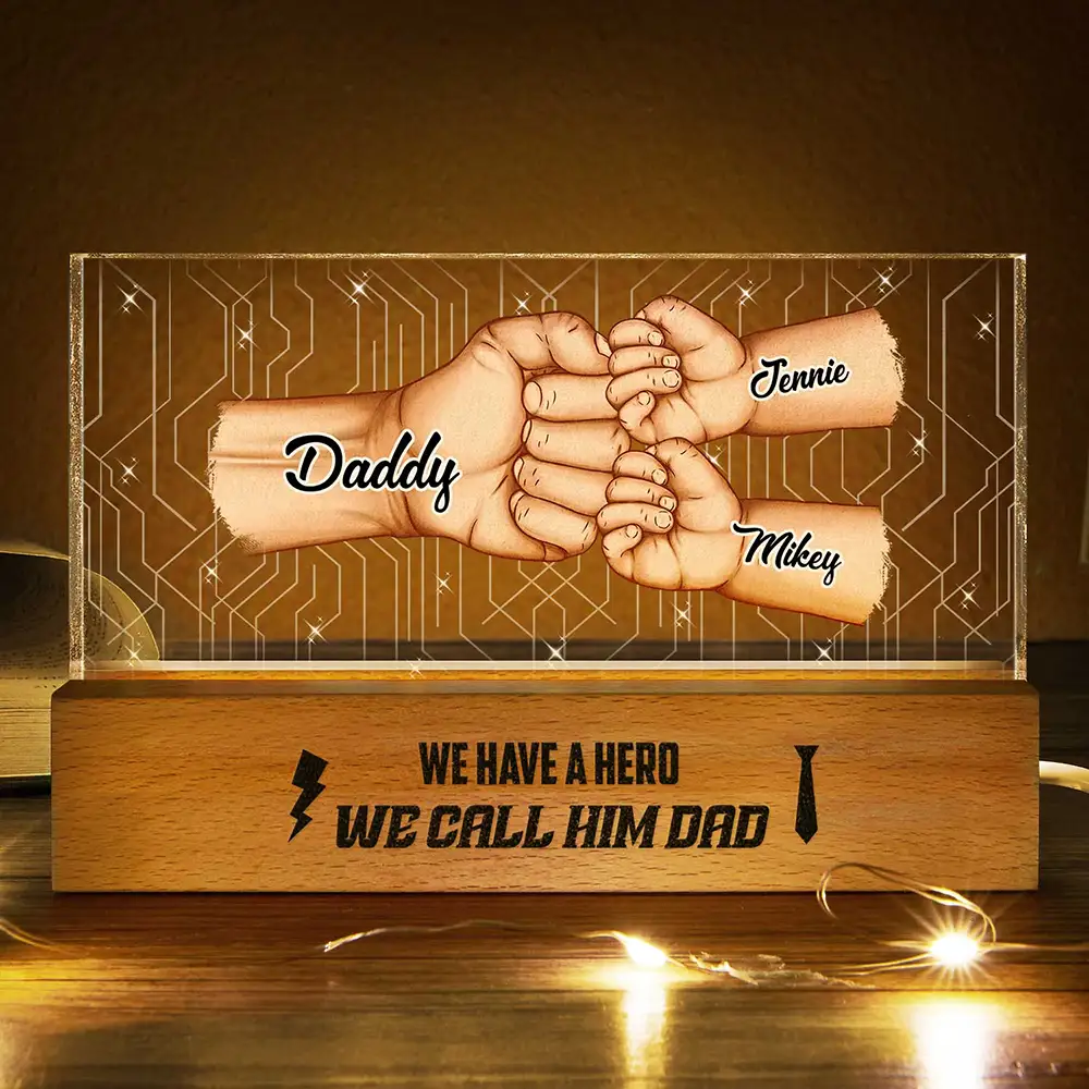 I Have A Hero - Personalized Rectangle LED Light