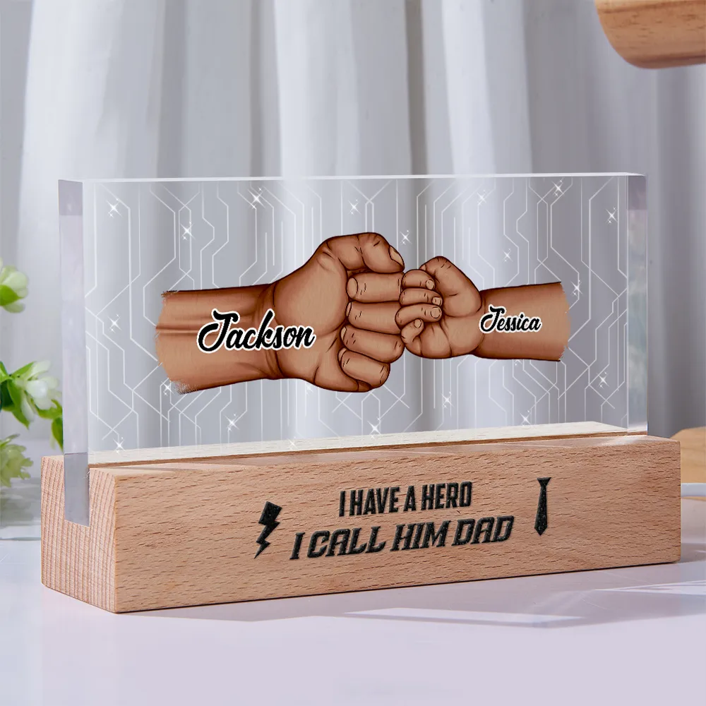 I Have A Hero - Personalized Rectangle LED Light - Image 2