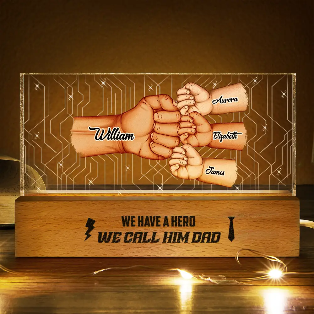 I Have A Hero - Personalized Rectangle LED Light - Image 3