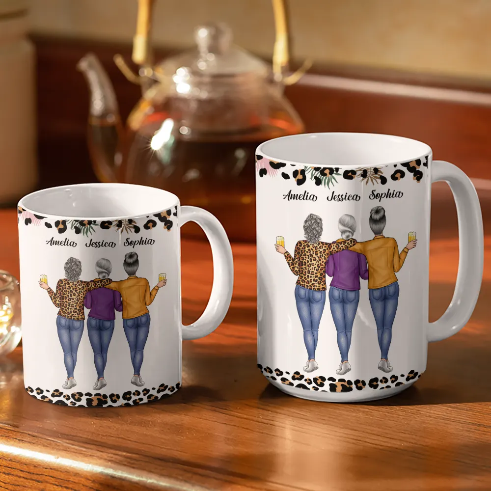 I Hope We're Friends Until We Die Bestie - Personalized White Edge-to-Edge Mug - Image 3