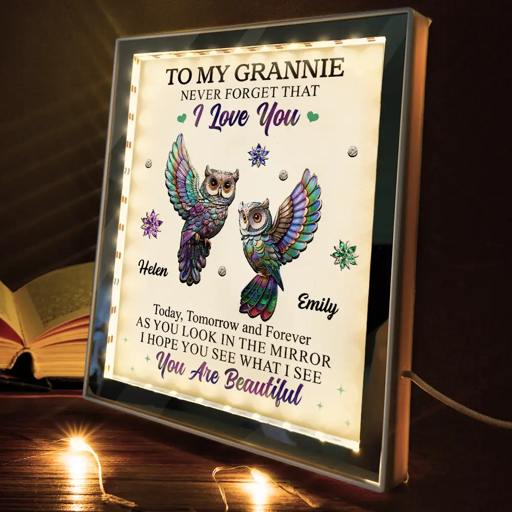 I Hope You See What I See - Personalized LED Mirror Frame Lamp - Image 3