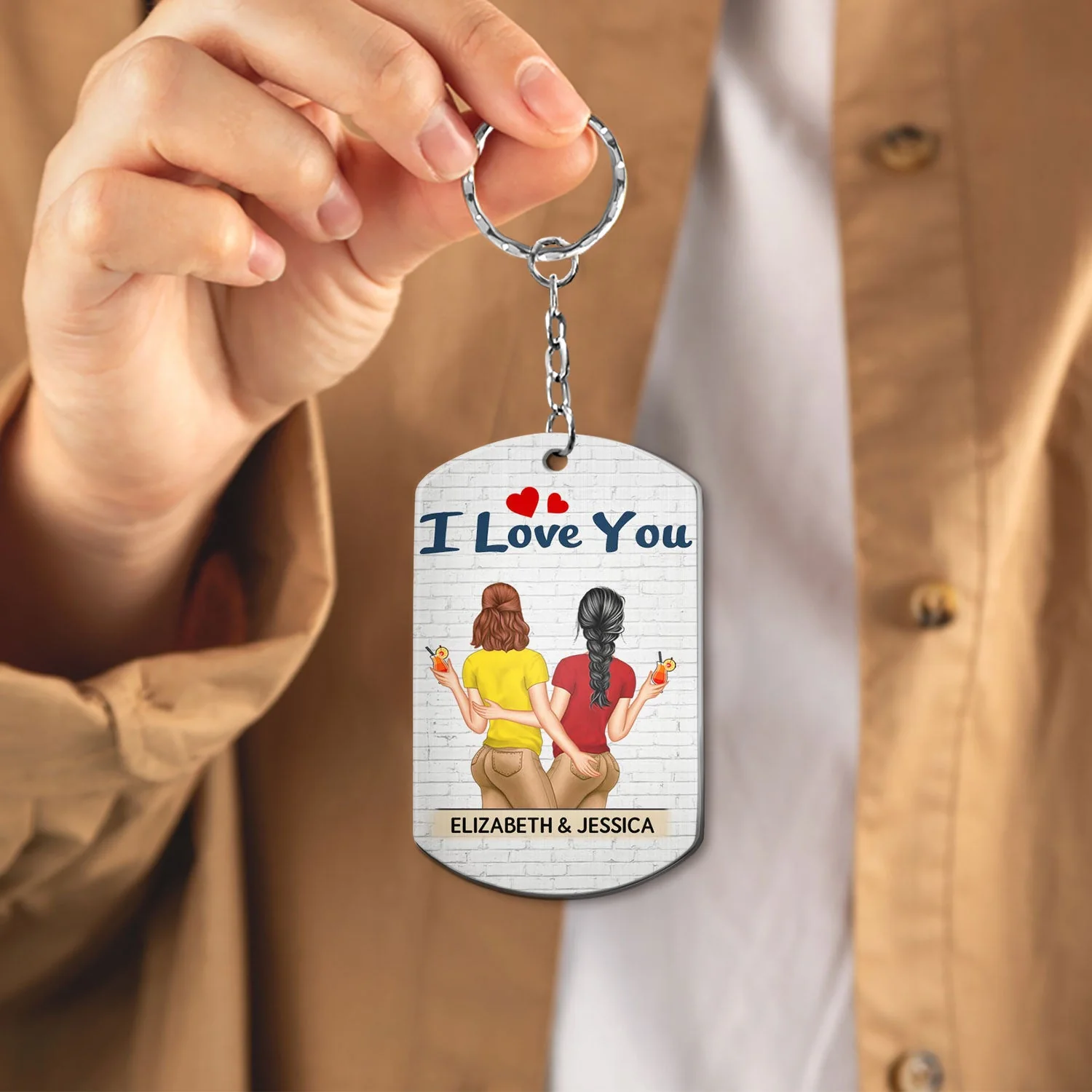 I Hope Your Day Backside - Anniversary, Vacation, Funny Gift For Couples, Family - Personalized Aluminum Keychain - Image 4