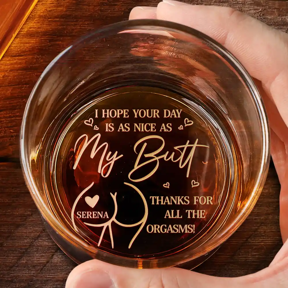 I Hope Your Day Is Nice - Personalized Engraved Whiskey Glass - Image 2