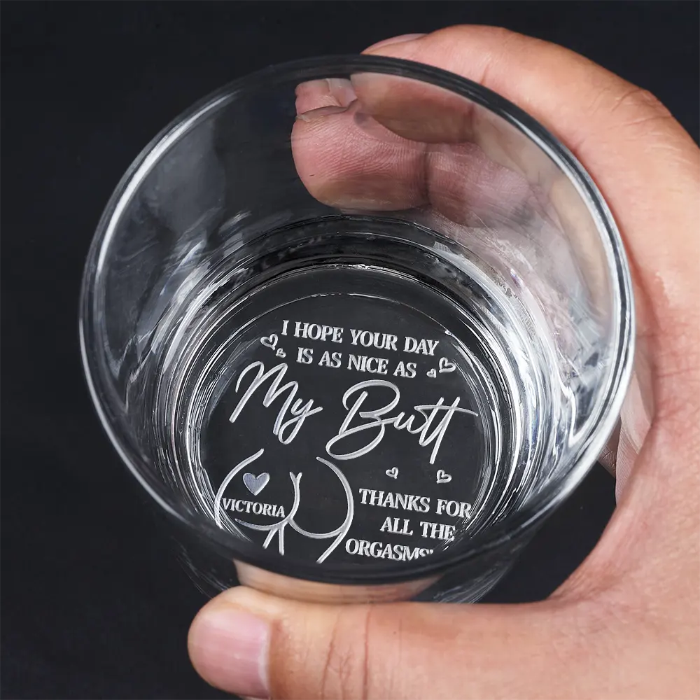 I Hope Your Day Is Nice - Personalized Engraved Whiskey Glass - Image 4