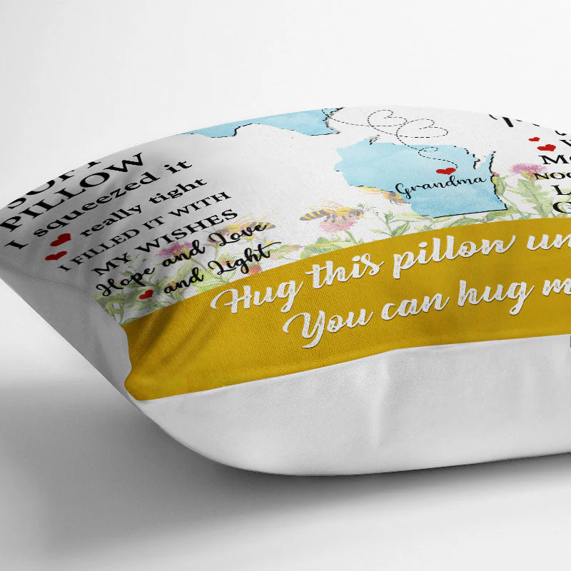 I Hug This Soft Pillow - Gift For Grandkids - Personalized Custom Pillow - Image 3