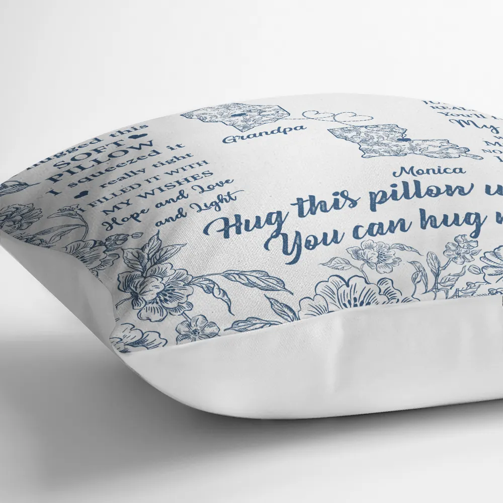 I Hug This Soft Pillow Toile Pattern - Personalized Pillow - Image 3