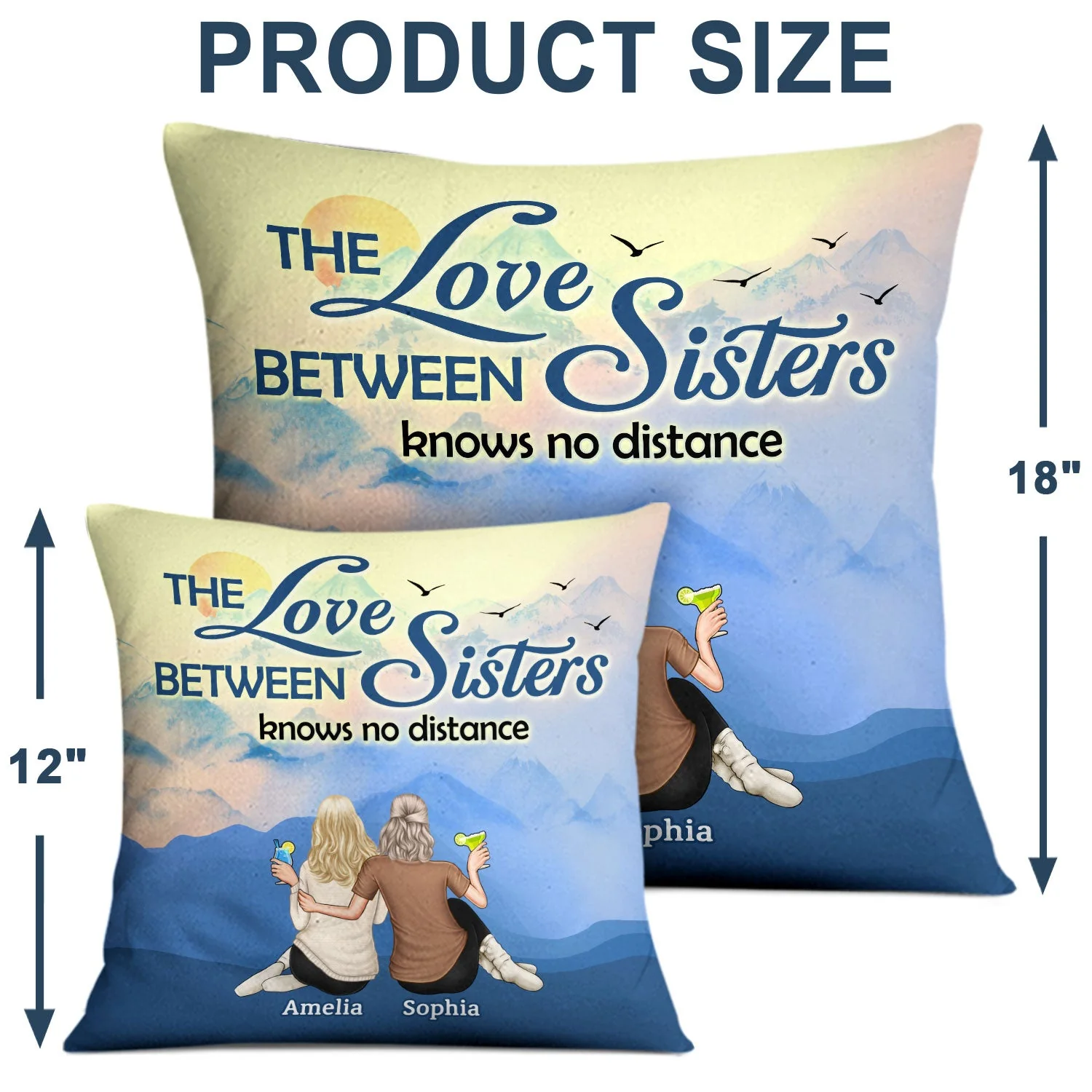 I Hugged This Soft Pillow Squeezed It Really Tight - Birthday, Loving Gift For Sister, Brother, Siblings, Besties, Friends, Family - Personalized Custom Pillow - Image 4