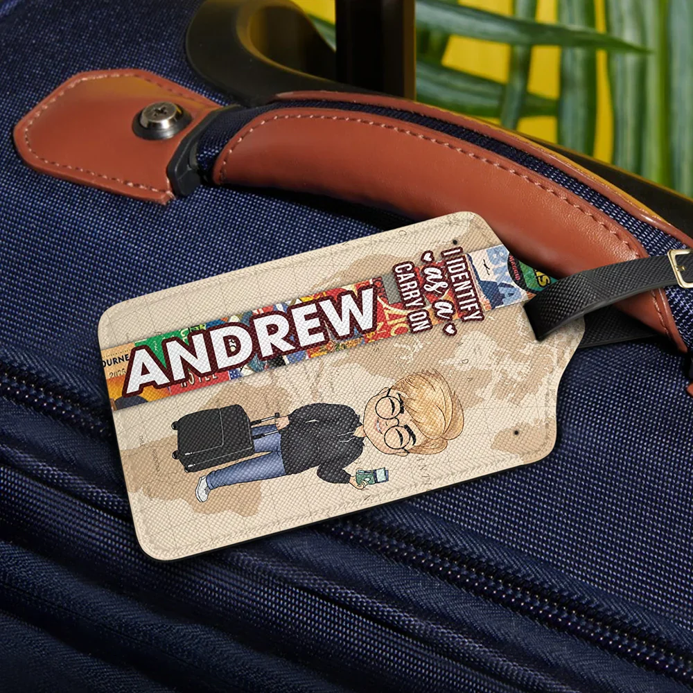 I Identify As A Carry On - Personalized Luggage Tag - Image 2