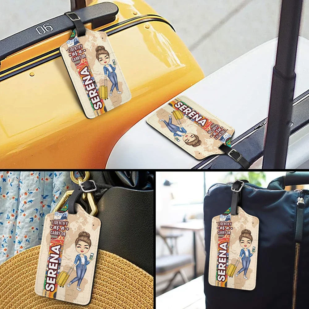 I Identify As A Carry On - Personalized Luggage Tag - Image 3