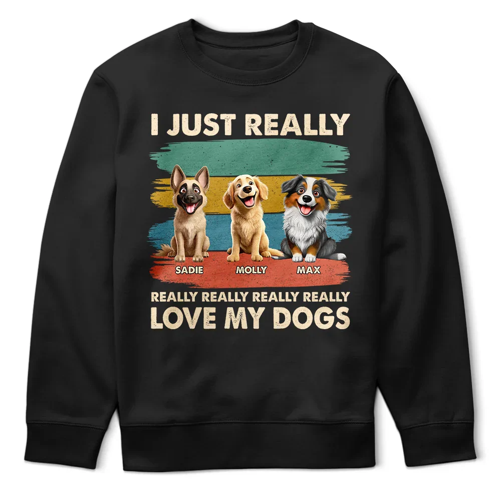 I Just Really Love My Dog - Personalized T Shirt - Image 5