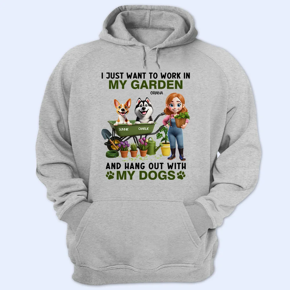 I Just Want To Work In My Garden - Personalized T Shirt - Image 4
