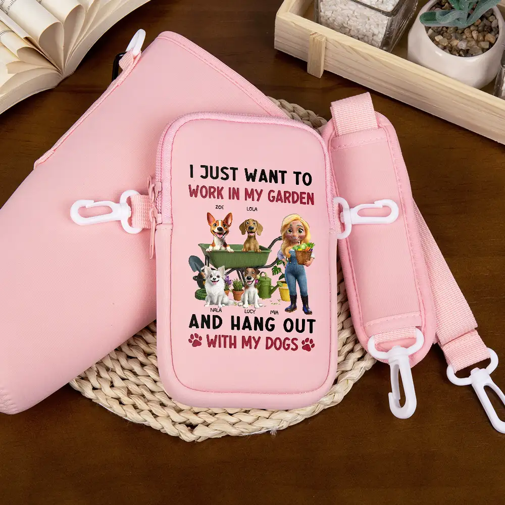 I Just Want To Work In My Garden - Personalized Bottle Carrier Bag - Image 4
