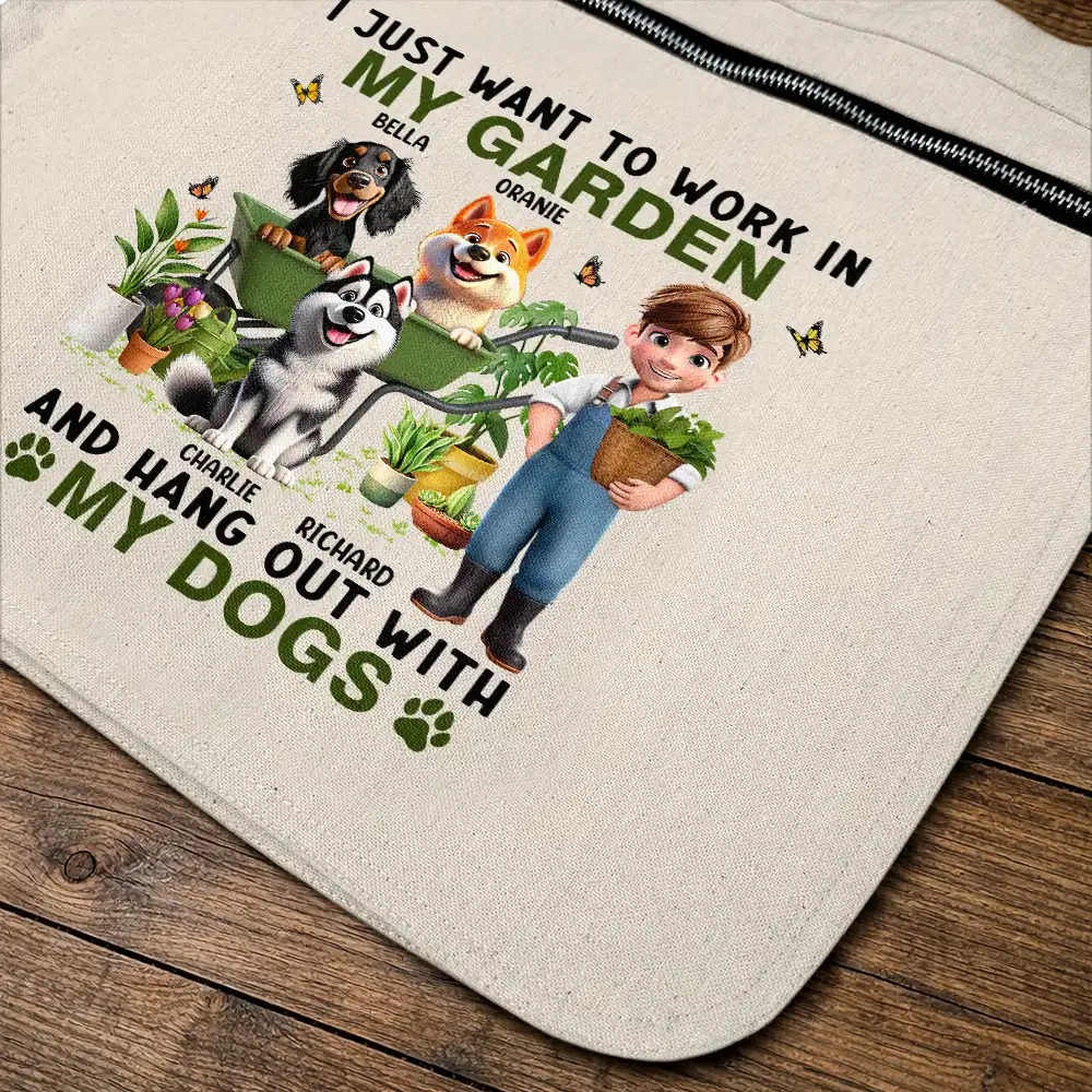 I Just Want To Work In My Garden - Personalized Gardening Apron - Image 4