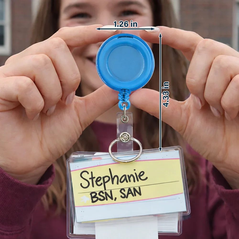 I Just Work Here Nurse - Personalized Badge Reel - Image 6