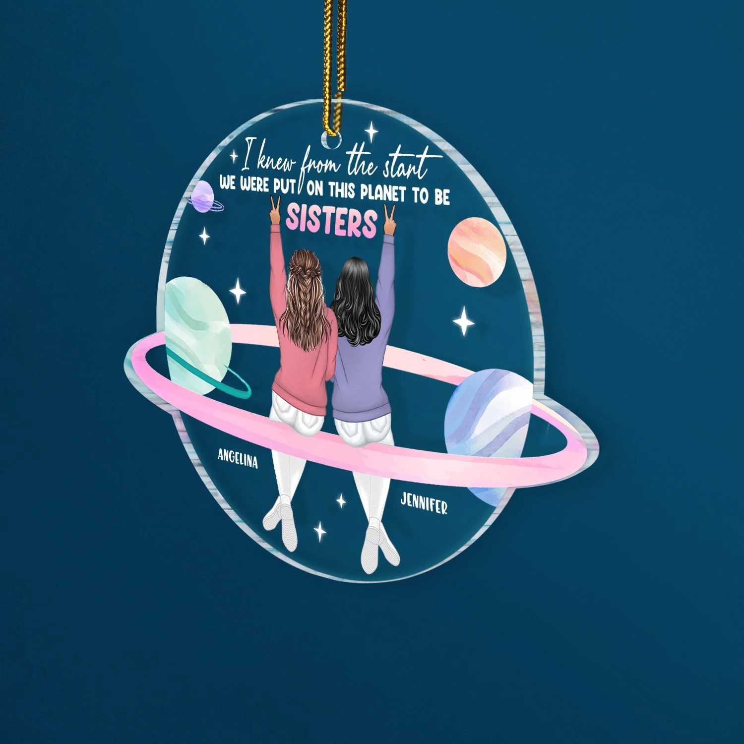 I Knew From The Start - Gift For Bestie - Personalized Custom Shaped Acrylic Ornament - Image 2
