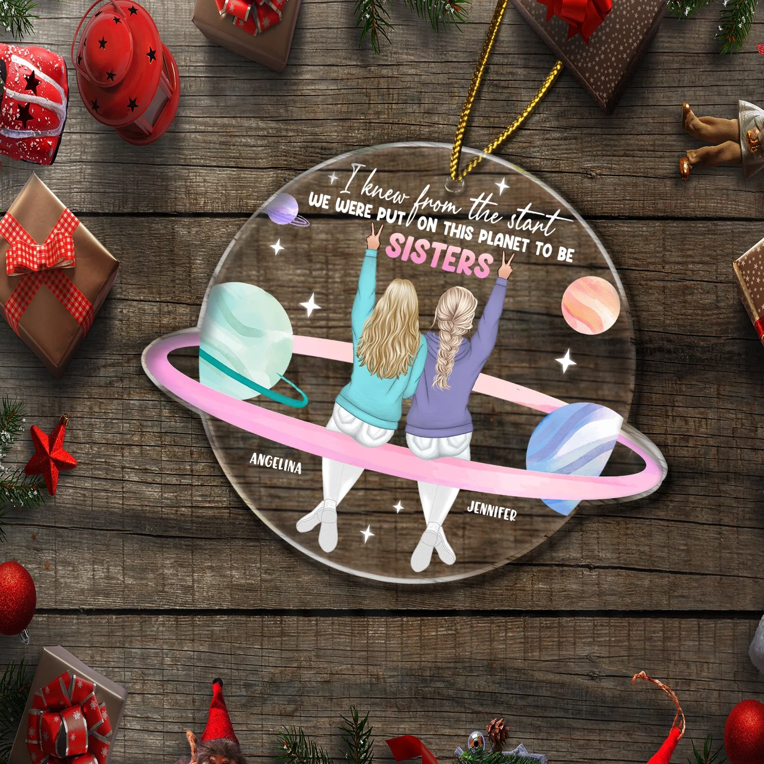I Knew From The Start - Gift For Bestie - Personalized Custom Shaped Acrylic Ornament - Image 5