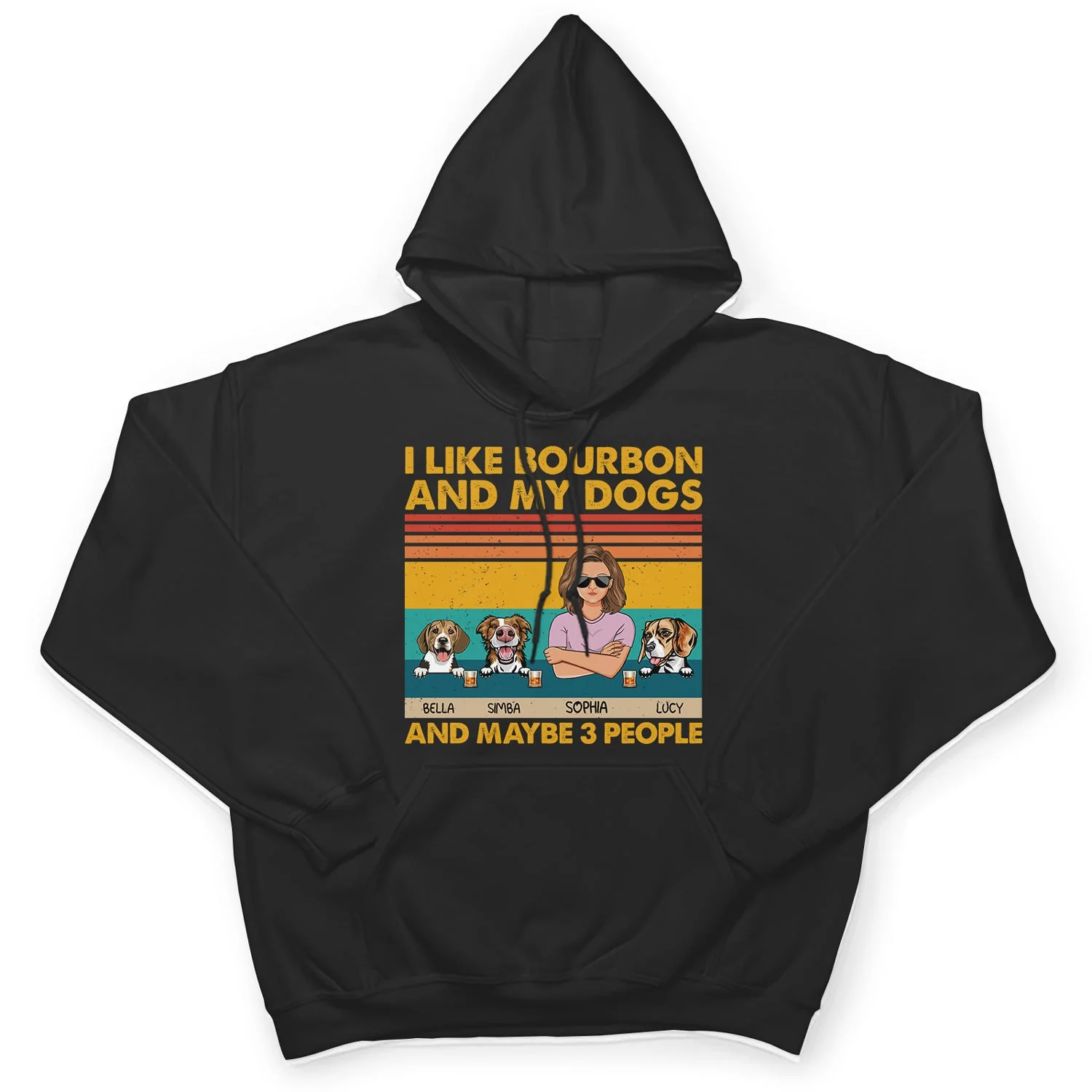 I Like Beer, Wine And My Dogs And Maybe 3 People - Birthday, Funny Gift For Woman, Man, Dog Mom, Dog Dad - Personalized T Shirt - Image 4