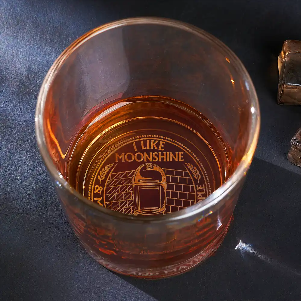 I Like My Smoker And Maybe 3 People Retro - Personalized Engraved Whiskey Glass - Image 3