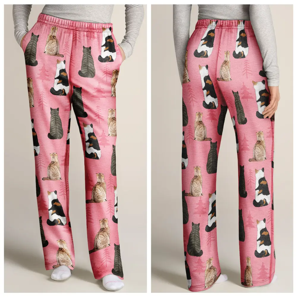 I Love My Cats - Personalized Pajama Pants - Image 3