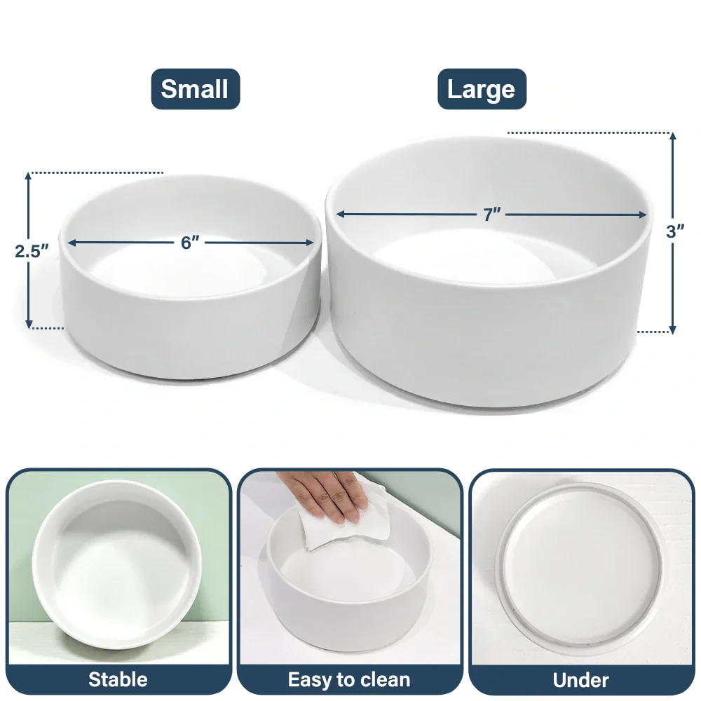 I Love My Humans - Personalized Pet Bowl - Image 4