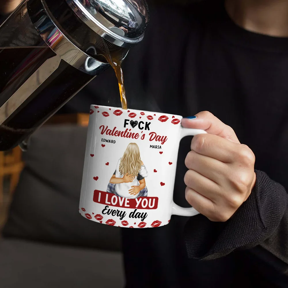I Love You Every Day Sexy Couple - Personalized White Edge-to-Edge Mug - Image 4