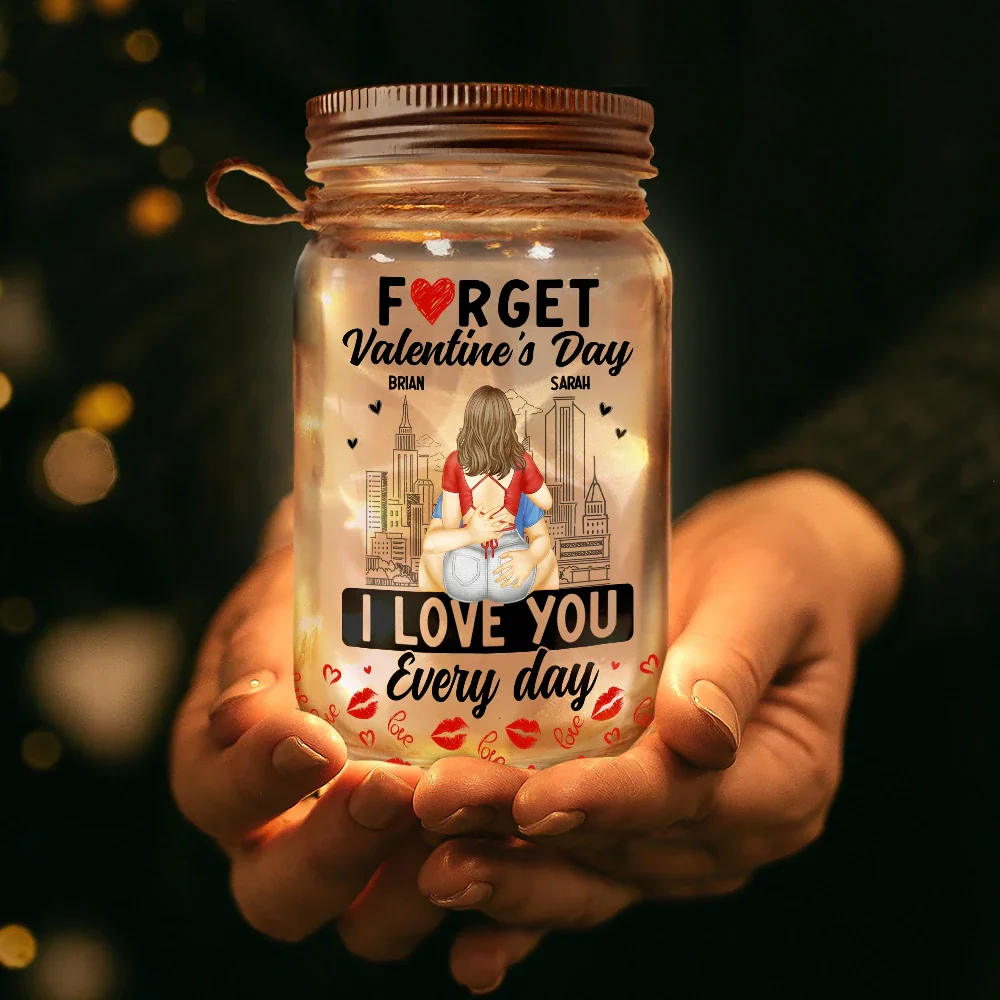 I Love You Everyday - Personalized Mason Jar Light - Image 3