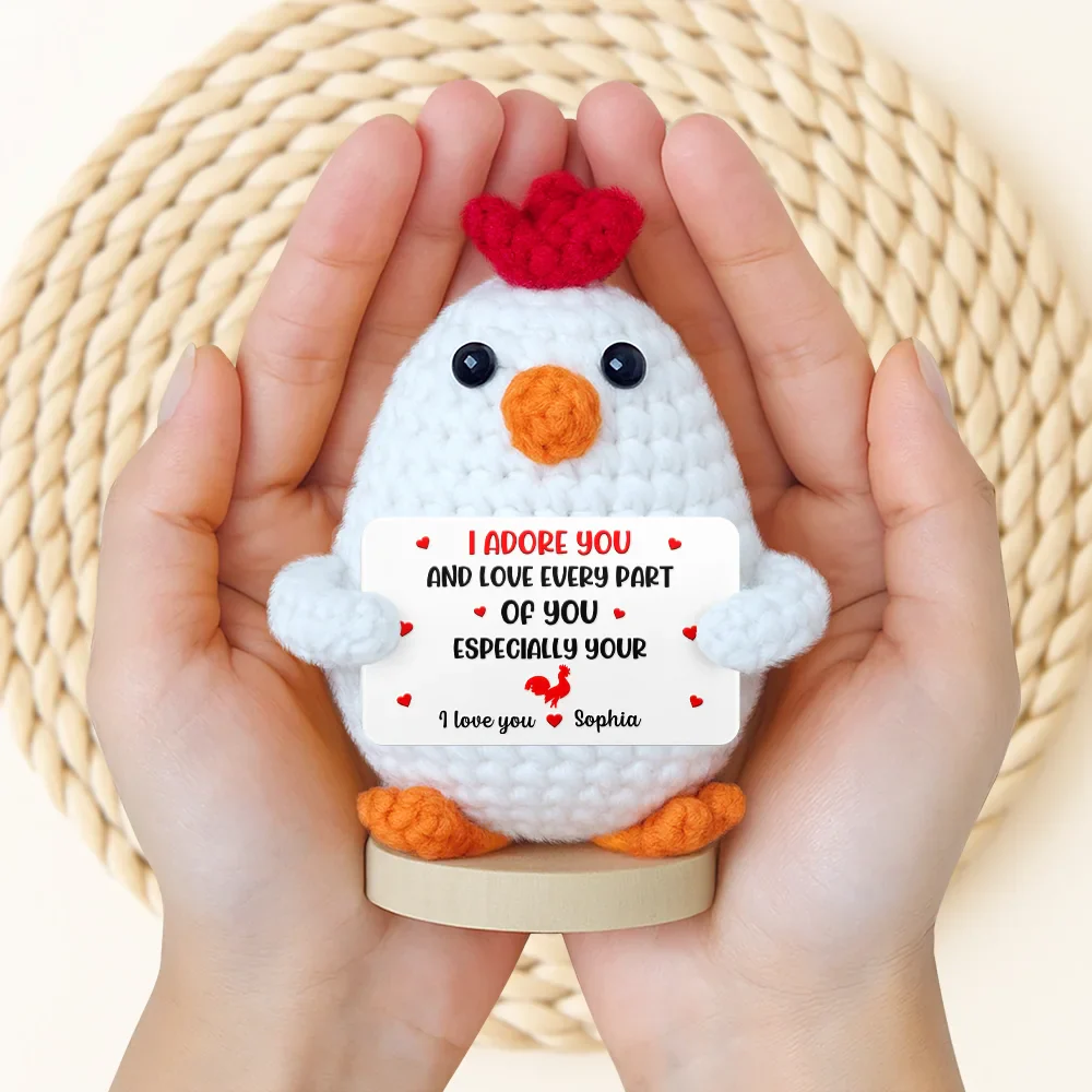 I Love You For Who You Are - Personalized Doll Crochet With Custom Card - Image 2