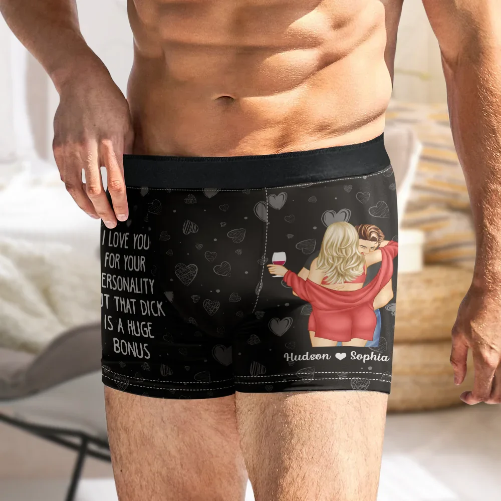 I Love You For Your Personality Sexy Couple - Personalized Men's Boxer Briefs - Image 5
