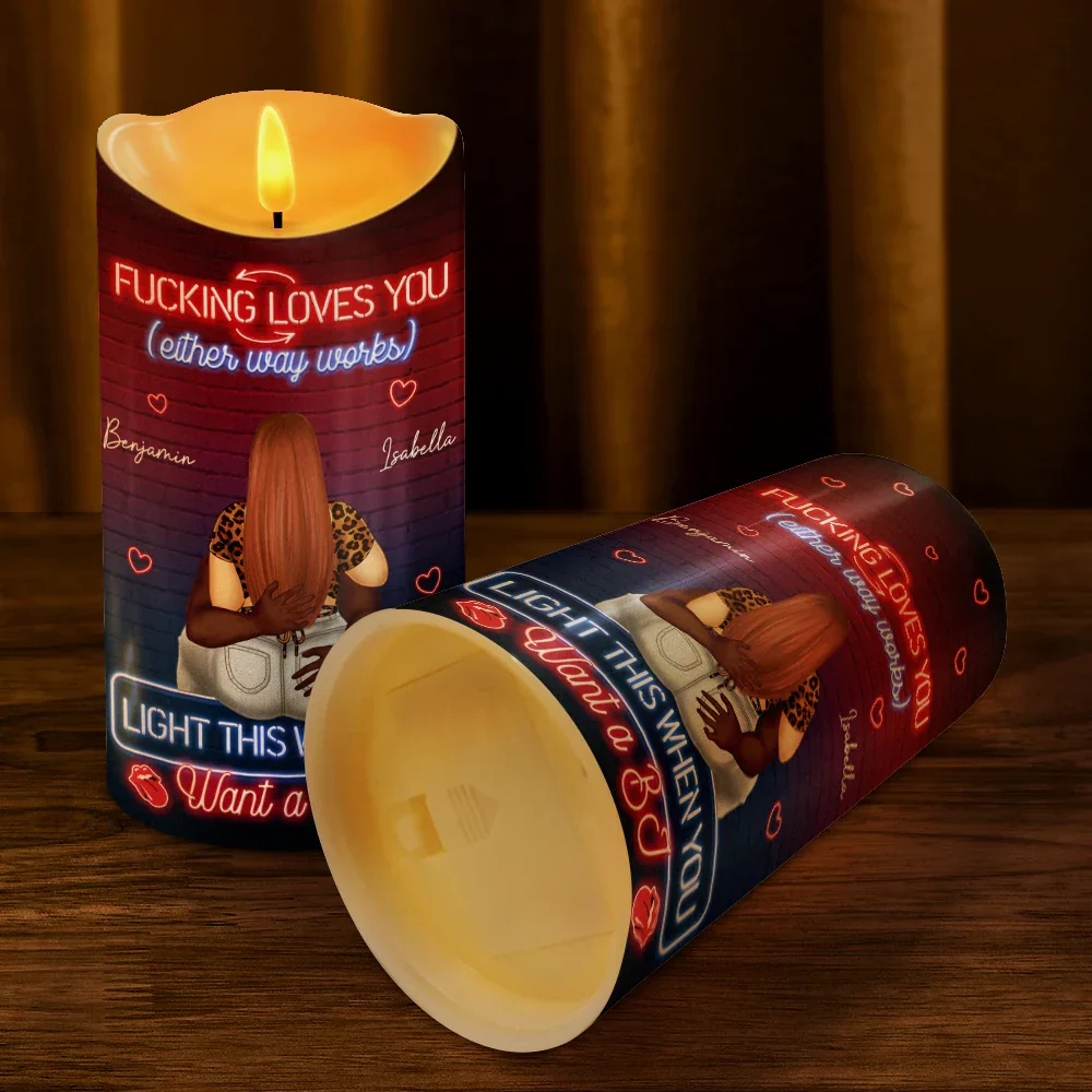 I Love You Like This When You Want Me - Personalized Flameless LED Candle - Image 4
