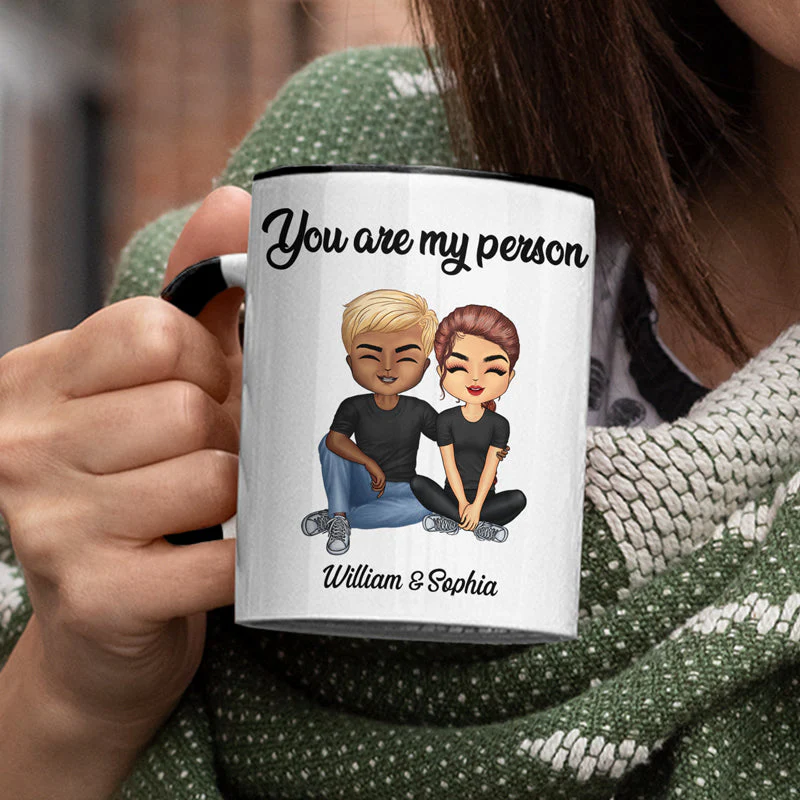 I Love You More The End I Win - Couple Gift - Personalized Custom Accent Mug - Image 3