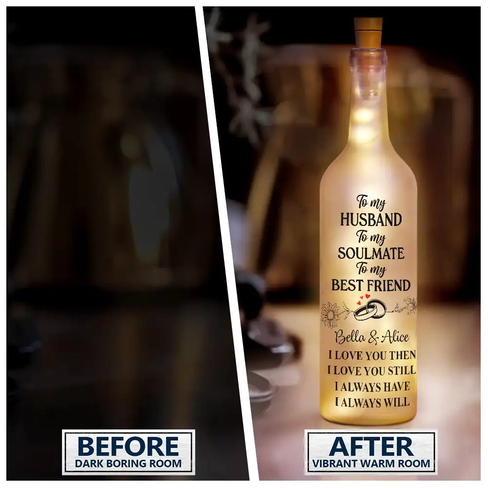 I Love You Then I Love You Still - Personalized Bottle Light - Image 3