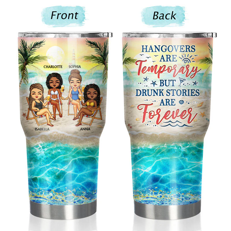 I Love You To The Beach And Back Best Friends - Best BFF Gift - Personalized Custom 30 Oz Tumbler - Image 3