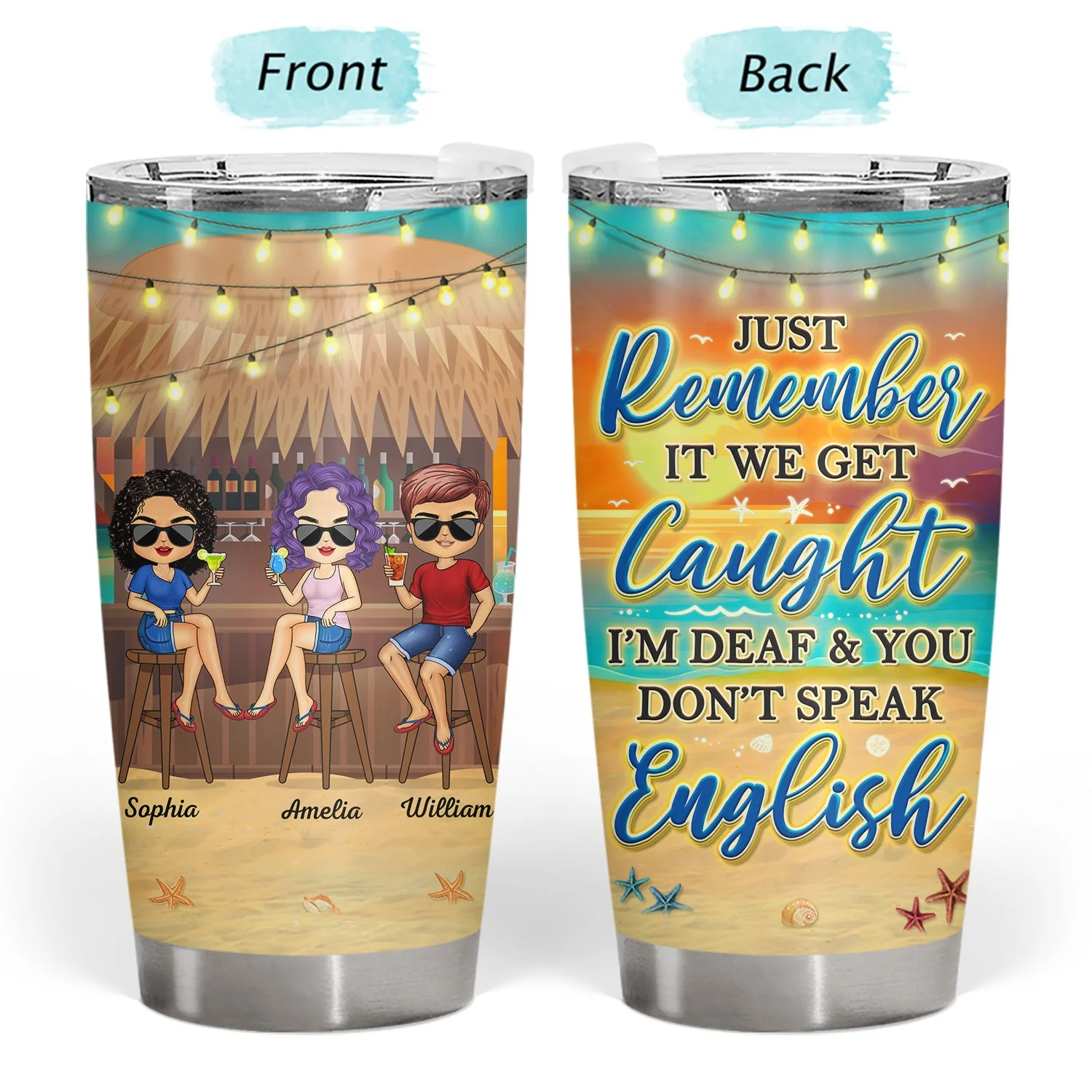 I Love You To The Beach And Back Traveling Friendship - Anniversary, Birthday Gift For Besties, Best Friends, BFF - Personalized Custom Tumbler - Image 3