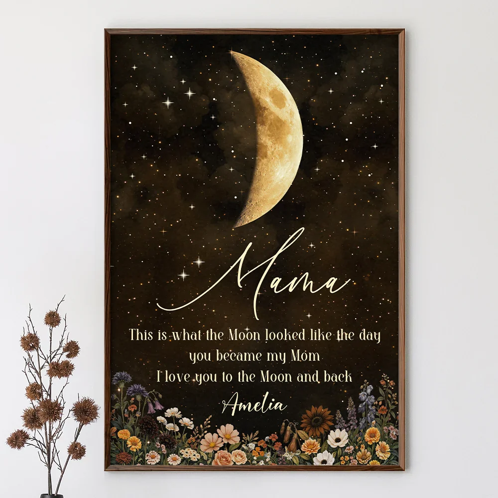 I Love You To The Moon And Back - Personalized Poster - Image 3